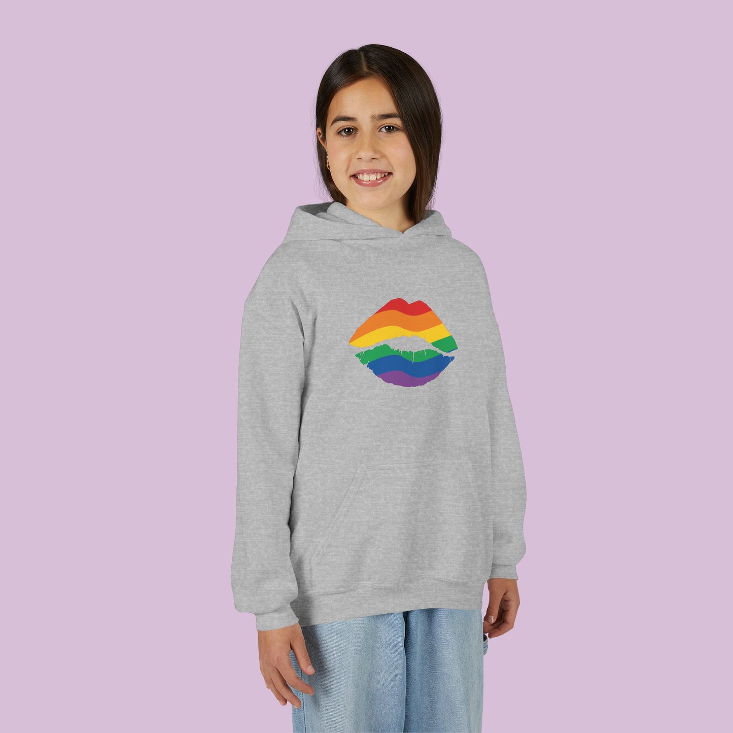 Rainbow Kiss Youth Hoodie