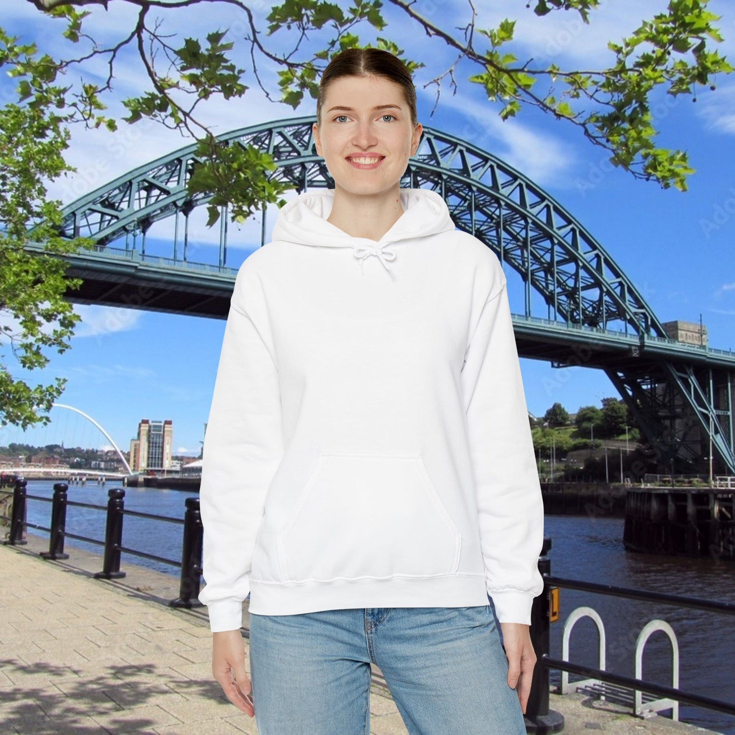 Newcastle United B&W Crest Hoodie