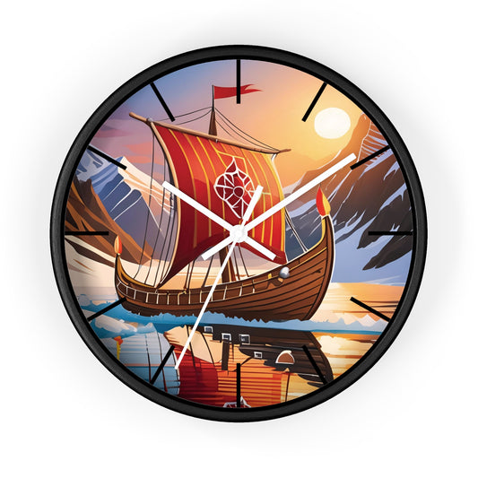 Viking Ship Wall Clock