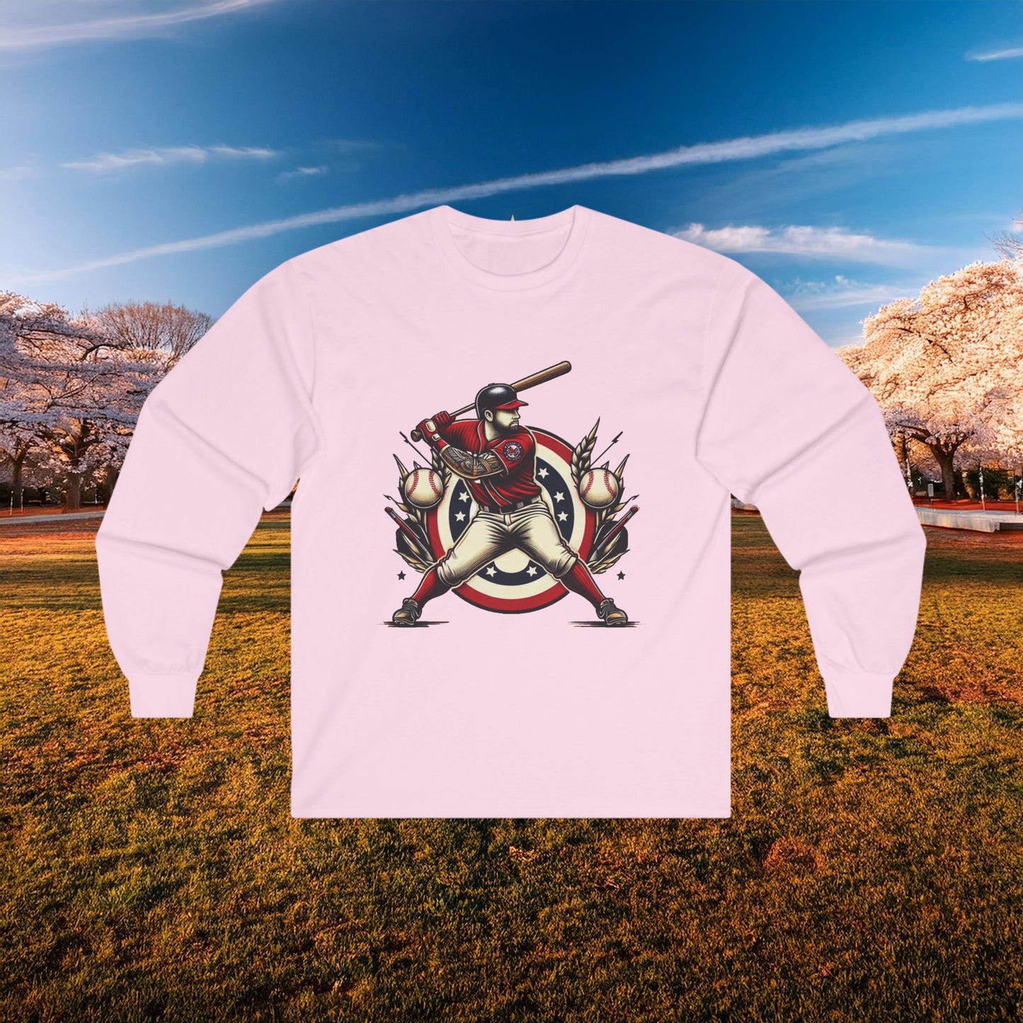 Washington Nations At Bat Long Sleeve Tee