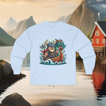 Viking and Dragon Long Sleeve Tee