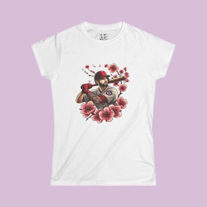 Washington Baseball Cherry Blossom Women's Softstyle Tee