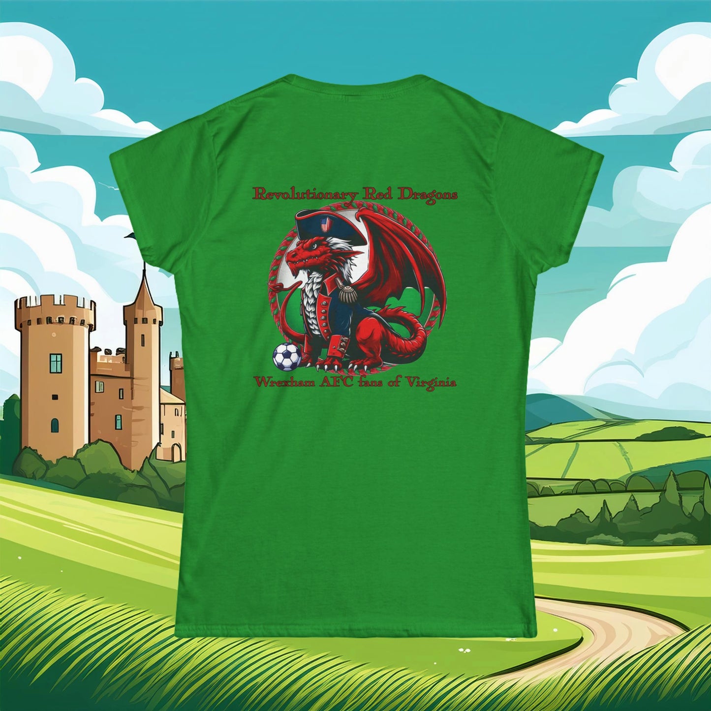 Revolutionary Red Dragons Front & Back Logo Women's Softstyle Tee