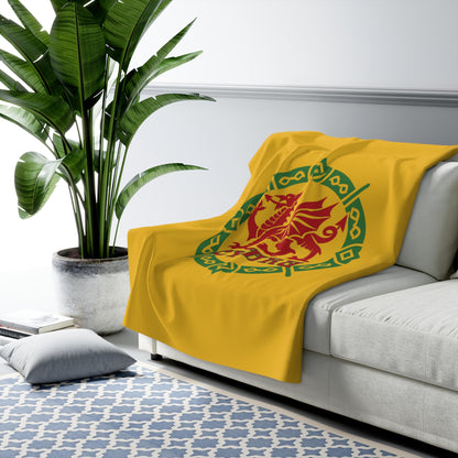The Cymru Dragon Sherpa Fleece Blanket