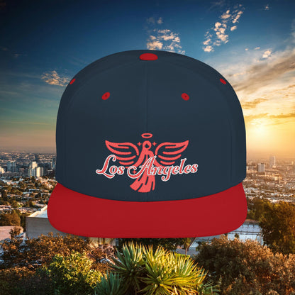 Los Angeles Red Angel Flat Bill Snapback