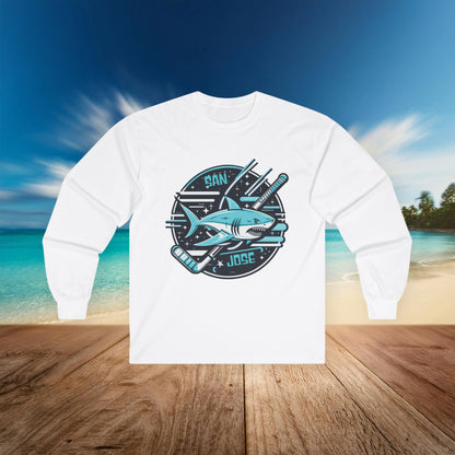 San Jose Hockey Logo Long Sleeve Tee