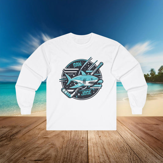 San Jose Hockey Logo Long Sleeve Tee