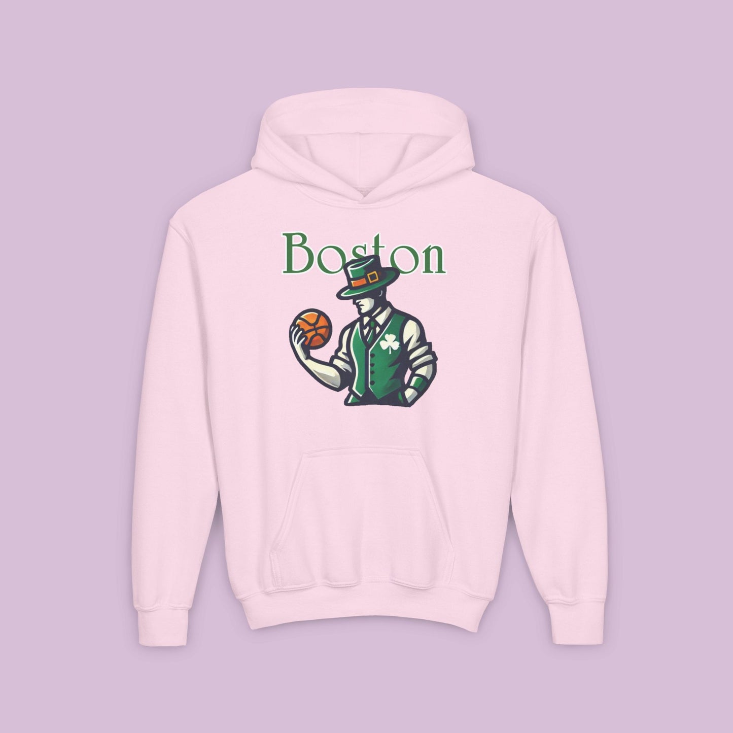 Boston Basketball Youth Hoodie