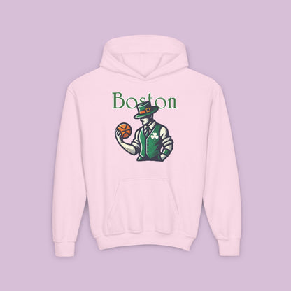 Boston Basketball Youth Hoodie