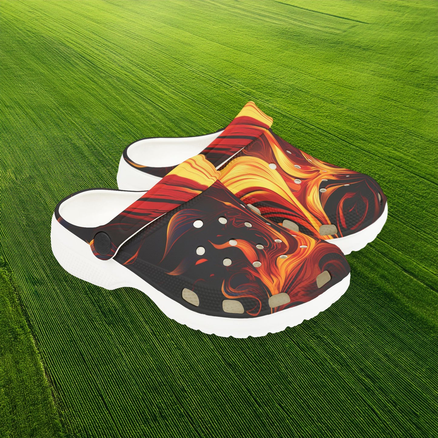 Flames Kid's Foam Clogs