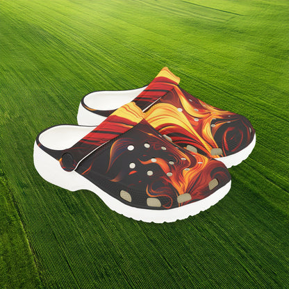 Flames Kid's Foam Clogs