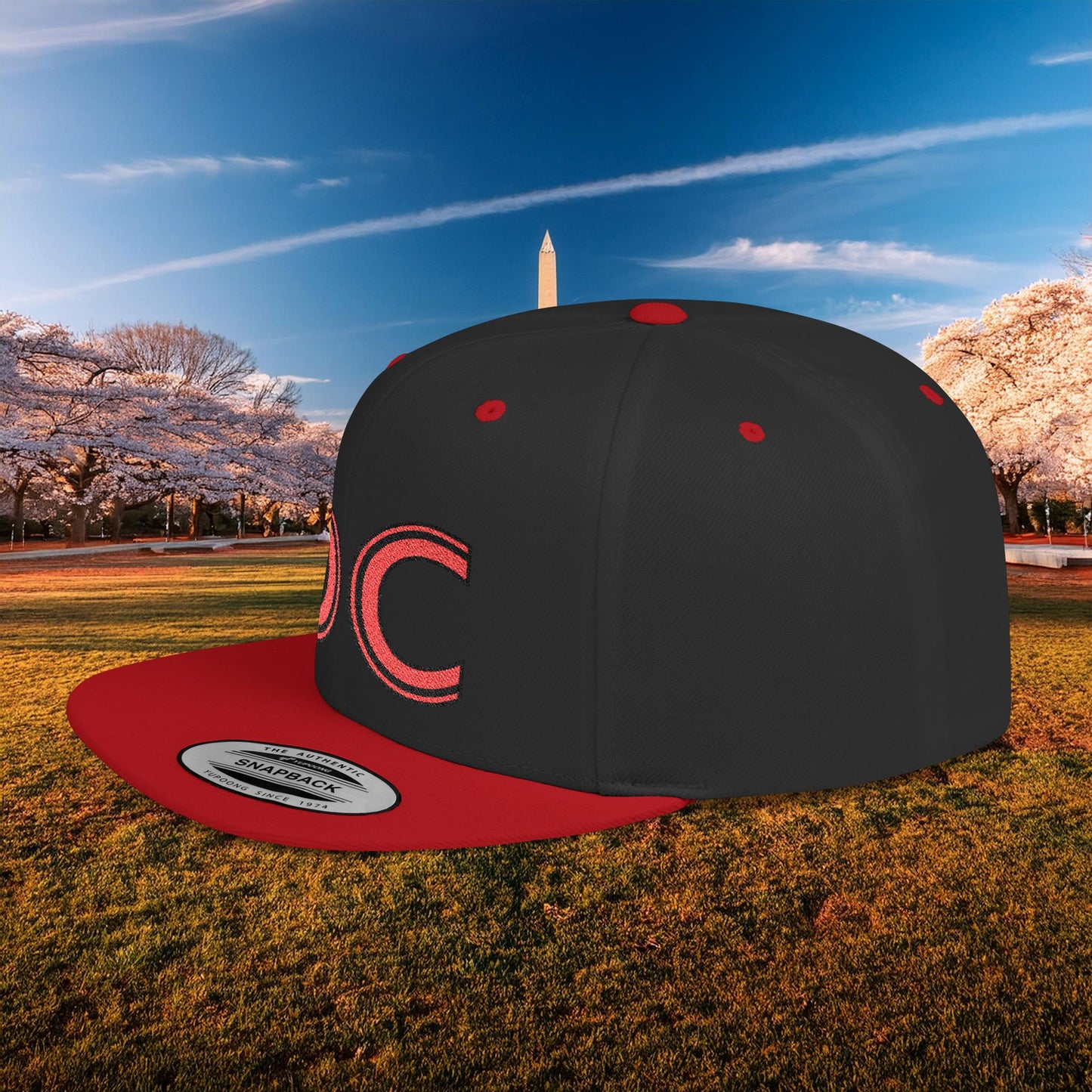 DC Flat Bill Snapback - Red