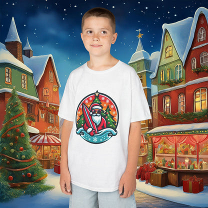 Catching Waves Santa Kids Tee