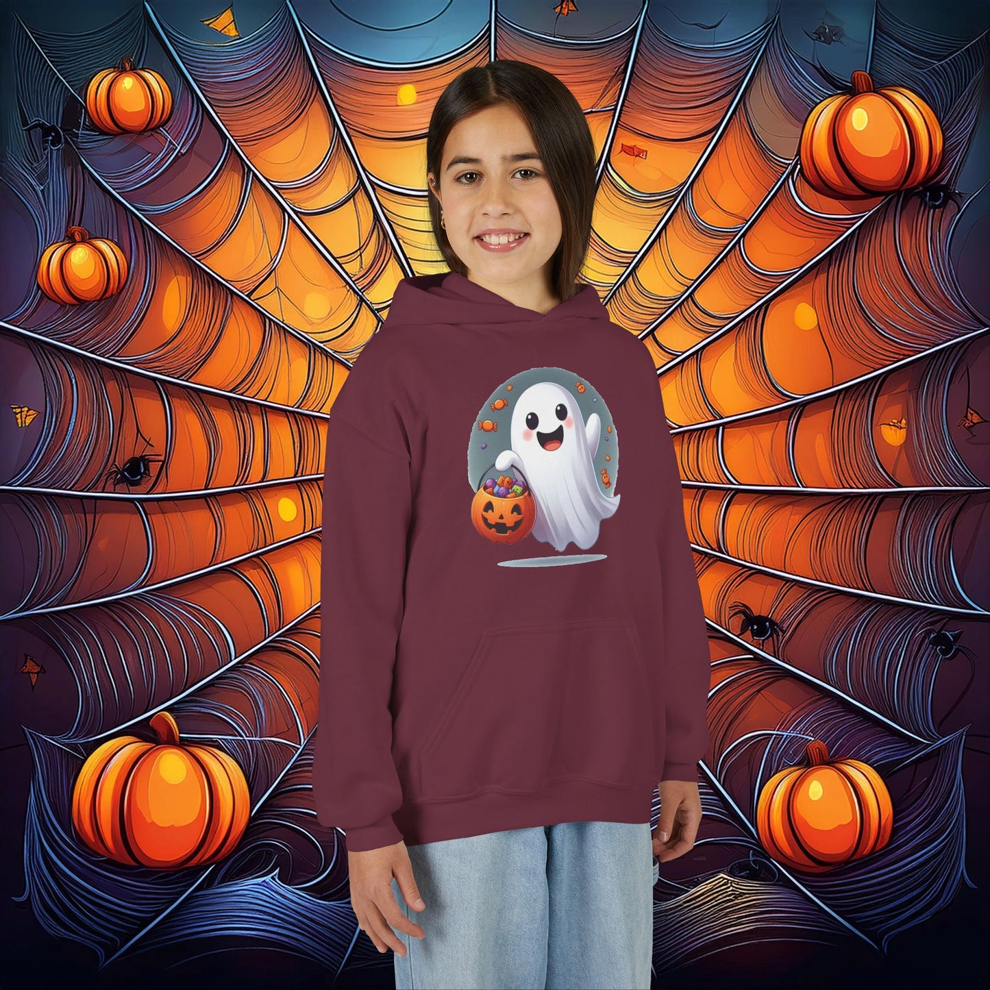 Trick or Treat Ghost Youth Hoodie