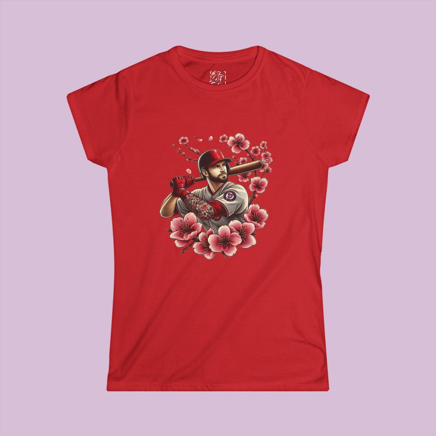Washington Baseball Cherry Blossom Women's Softstyle Tee