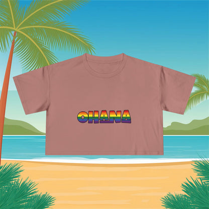 Rainbow Ohana Women's Crop Tee