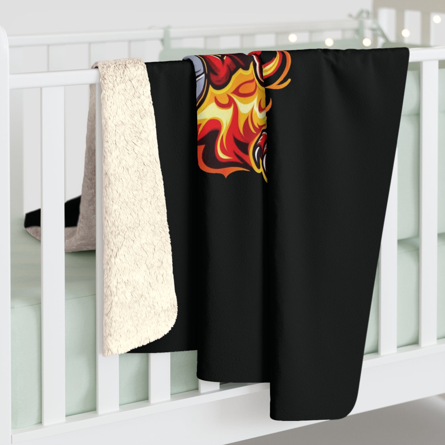 Liverpool Flames Sherpa Fleece Blanket