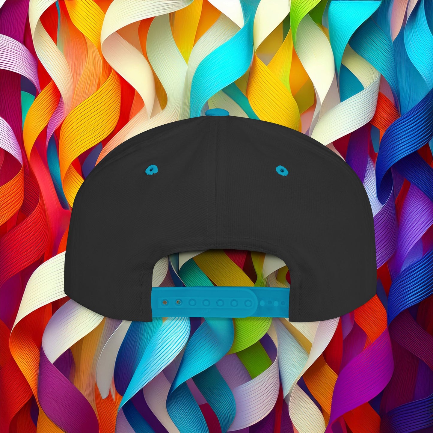 Rainbow Heart Flat Bill Snapback