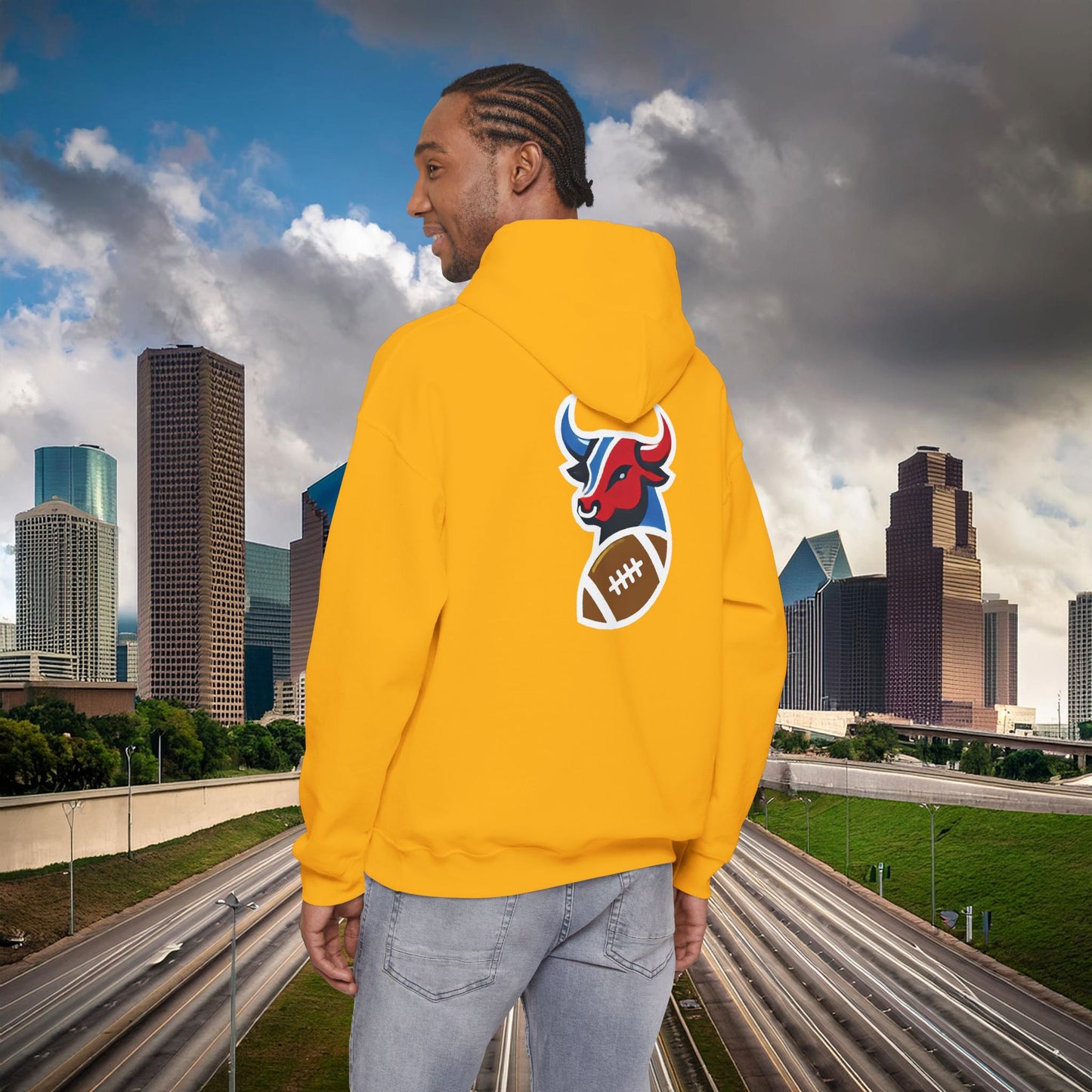 Houston Bull Football Hoodie