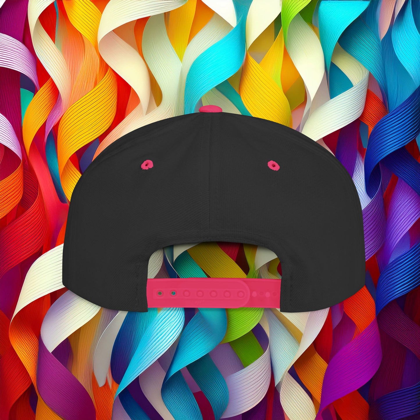 Rainbow Heart Flat Bill Snapback
