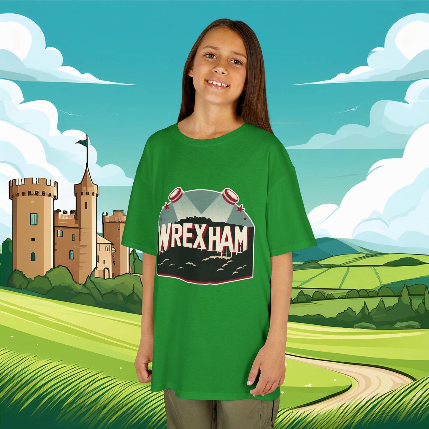 Wrexham Hollywood Sign Kids Tee