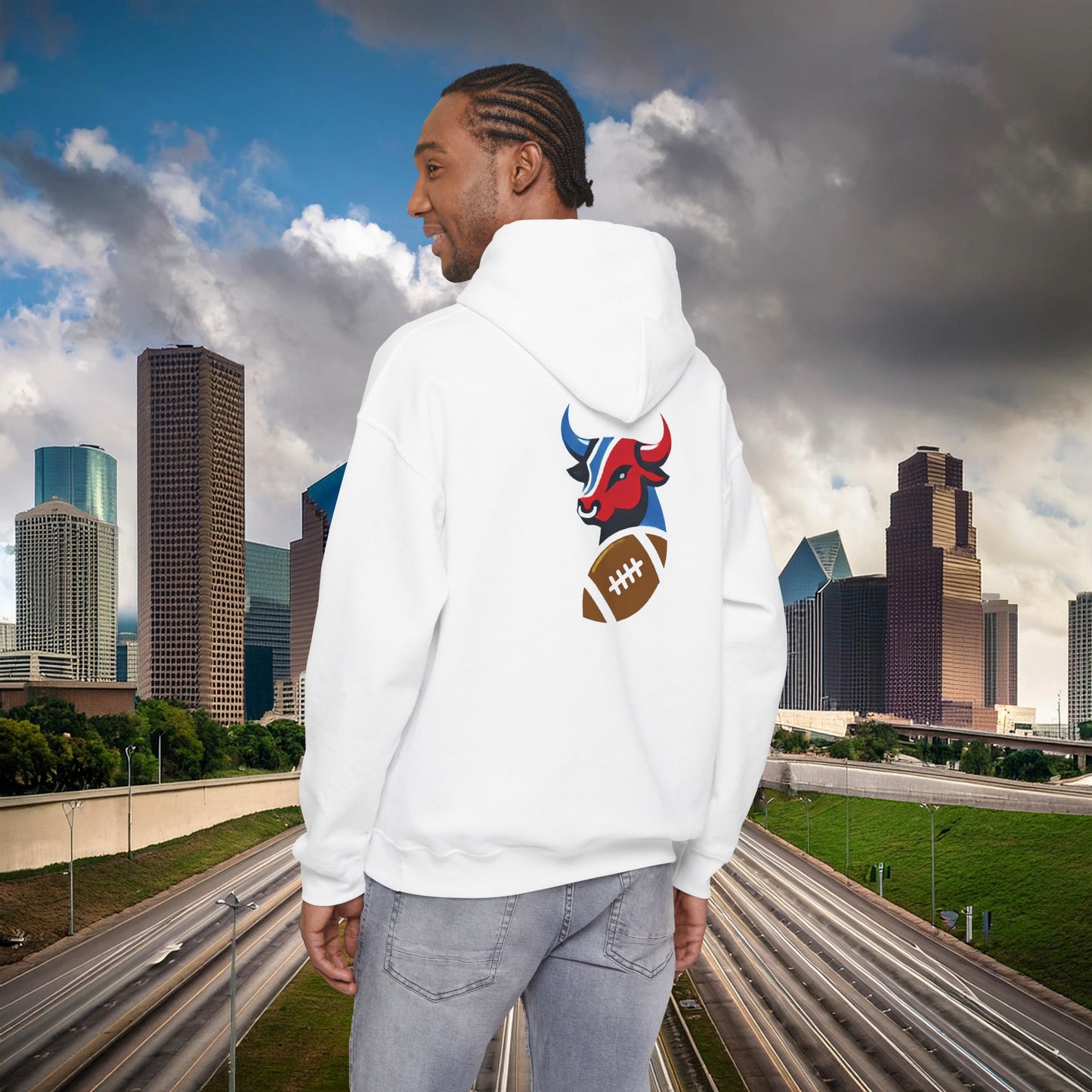 Houston Bull Football Hoodie