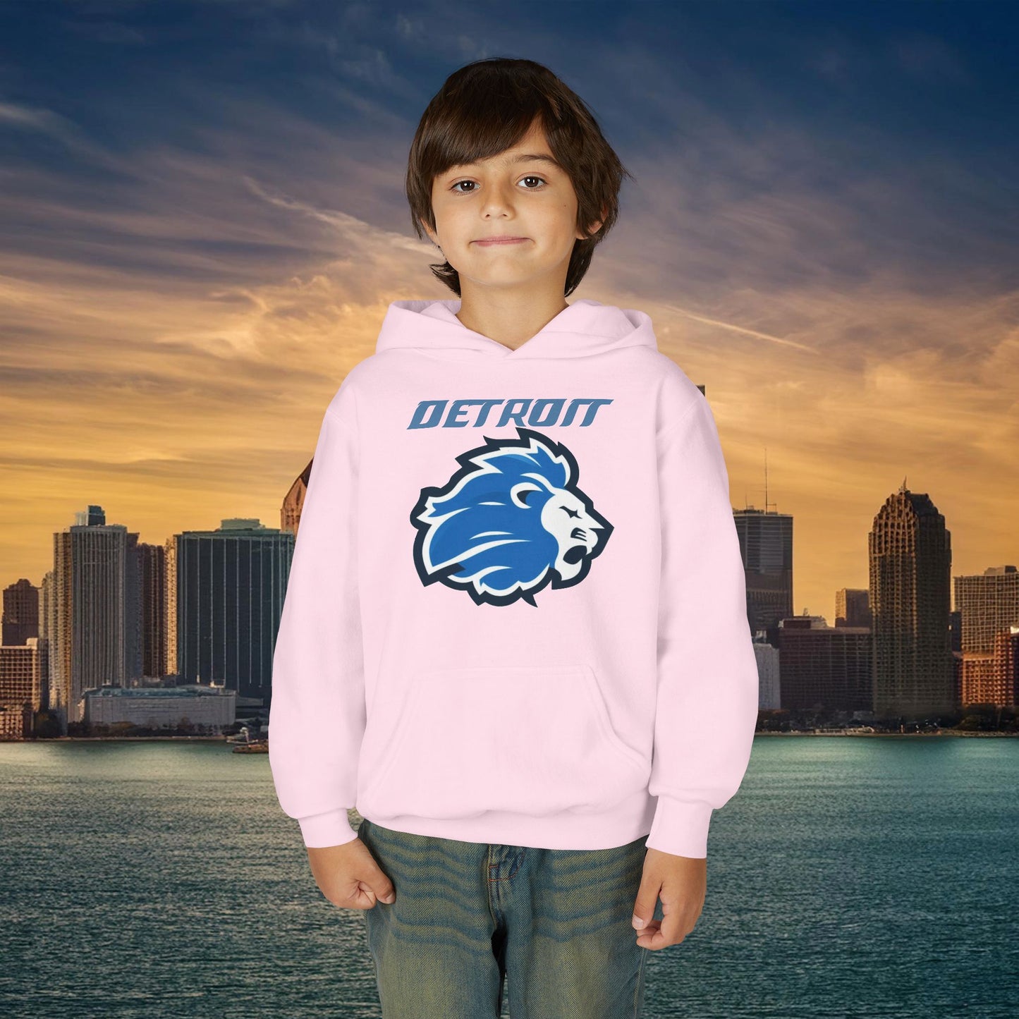 Detroit Football Logo Youth Hoodie