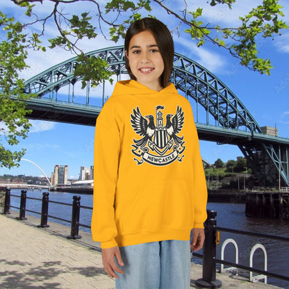 Newcastle United B&W Crest Youth Hoodie