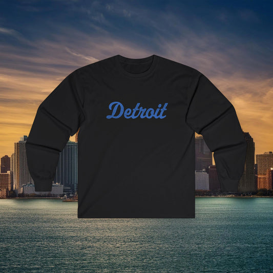 Detroit Football Crest Long Sleeve Tee