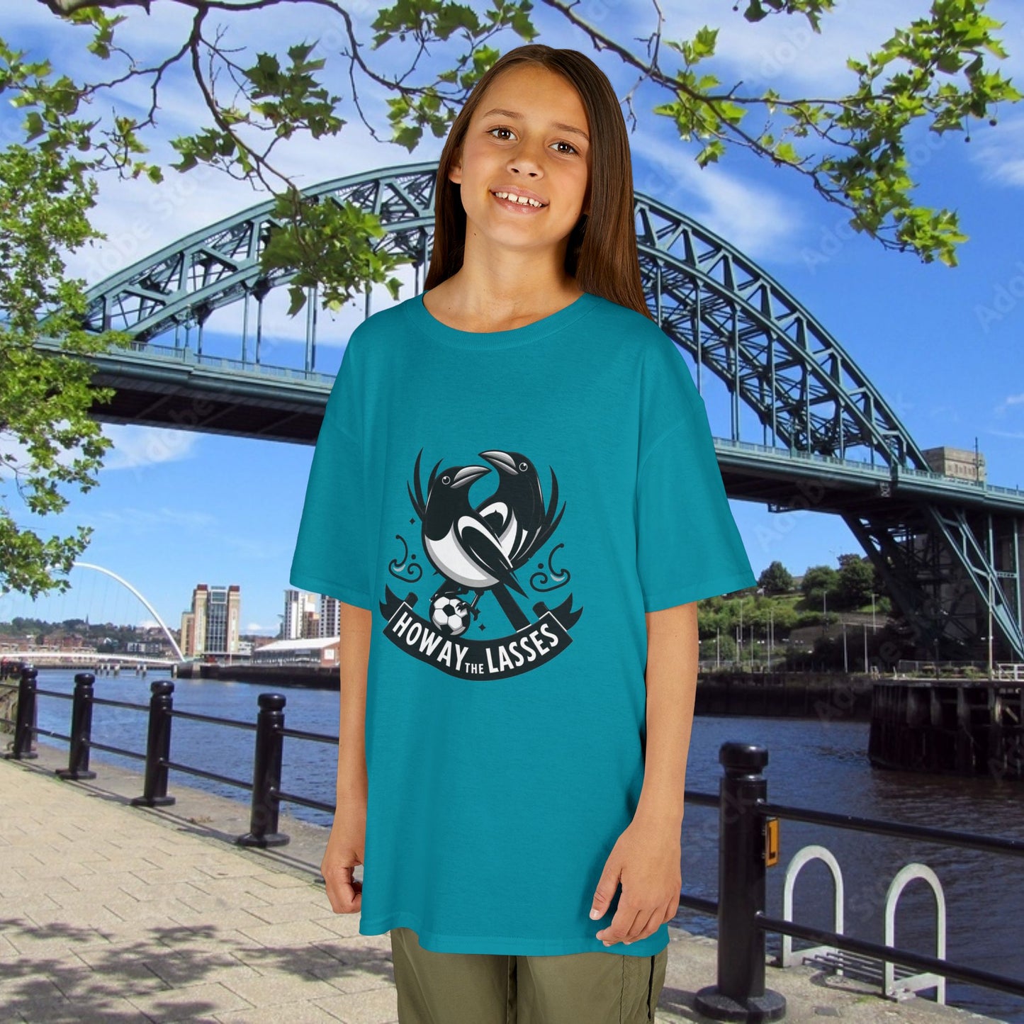 Newcastle United Howay the Lasses (twin mags) Kids Tee