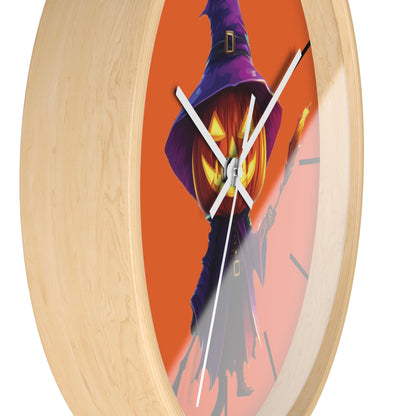 Pumpkin Wizard Wall Clock