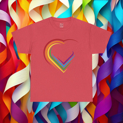 Rainbow Heart Unisex Tee