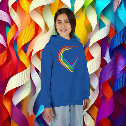 Rainbow Heart Youth Hoodie