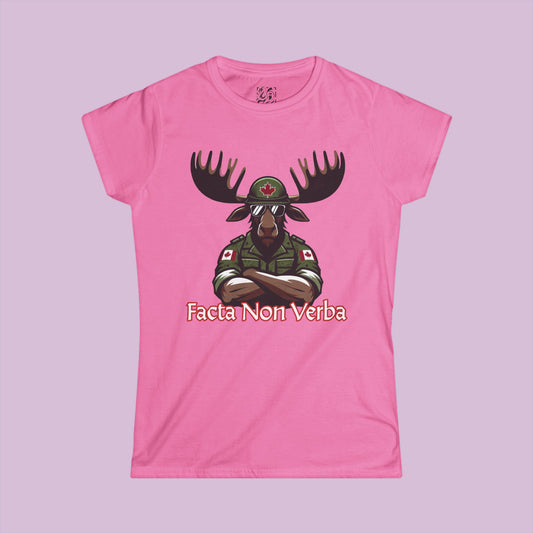 Canadian Moose "Facta Non Verba" Women's Softstyle Tee