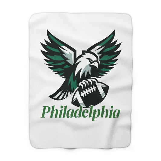Fly Eagles Fly Sherpa Fleece Blanket