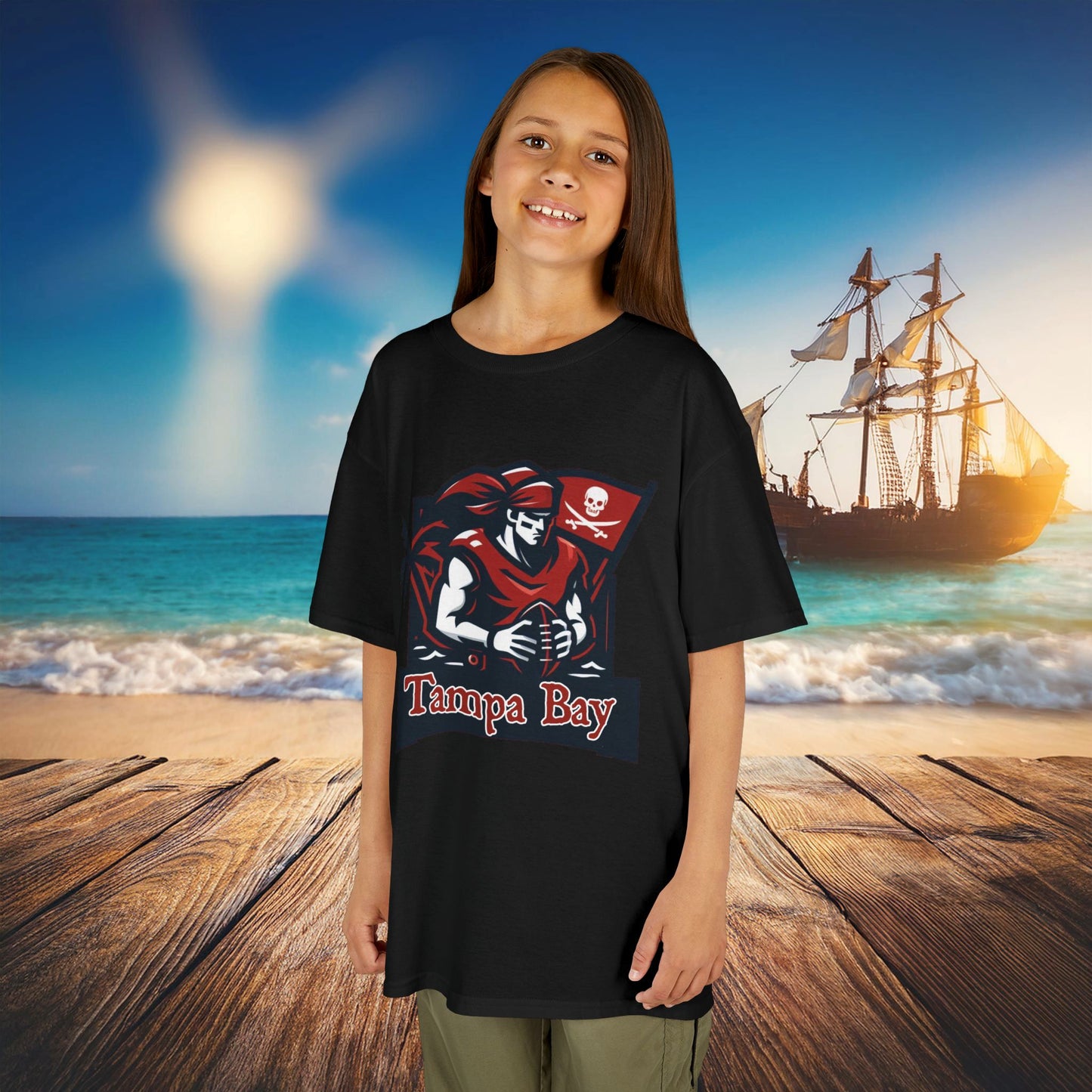 Tampa Bay Football Player Kids Tee