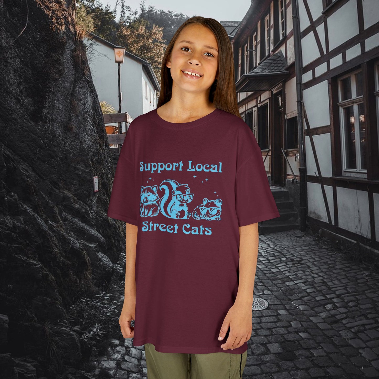 Support Local Street Cats Kids Tee