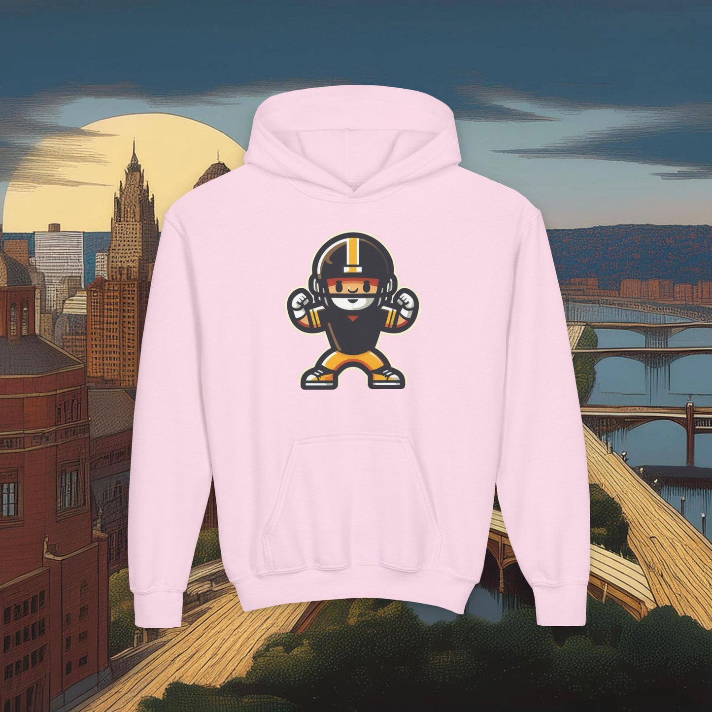 Mini Pittsburgh Football Player Youth Hoodie