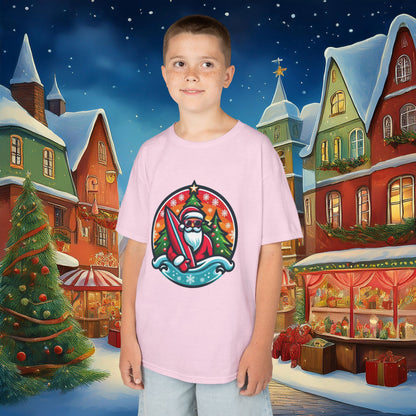 Catching Waves Santa Kids Tee