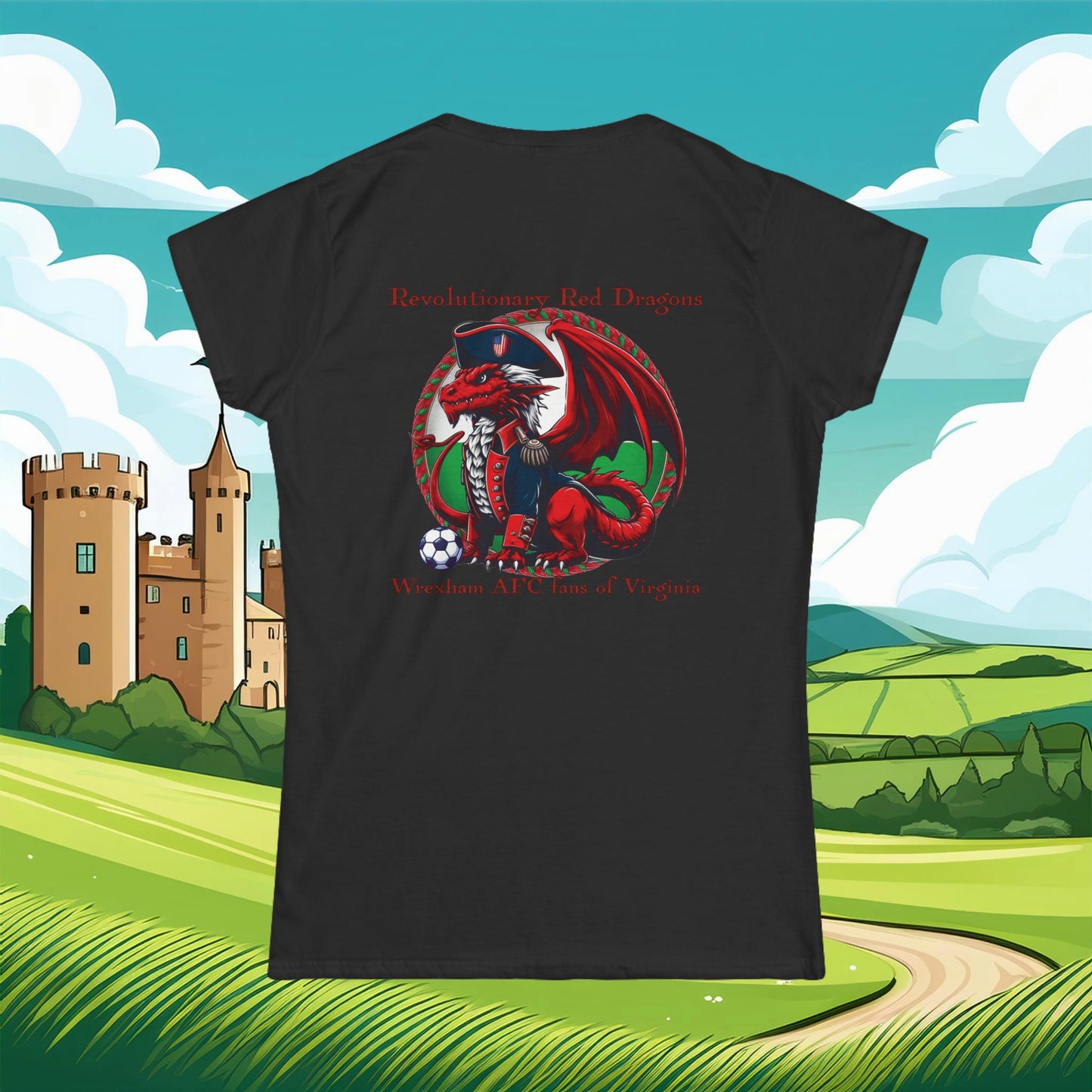 Revolutionary Red Dragons Front & Back Logo Women's Softstyle Tee