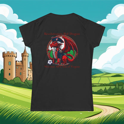 Revolutionary Red Dragons Front & Back Logo Women's Softstyle Tee