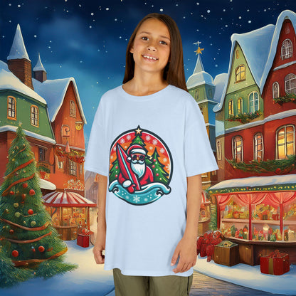 Catching Waves Santa Kids Tee