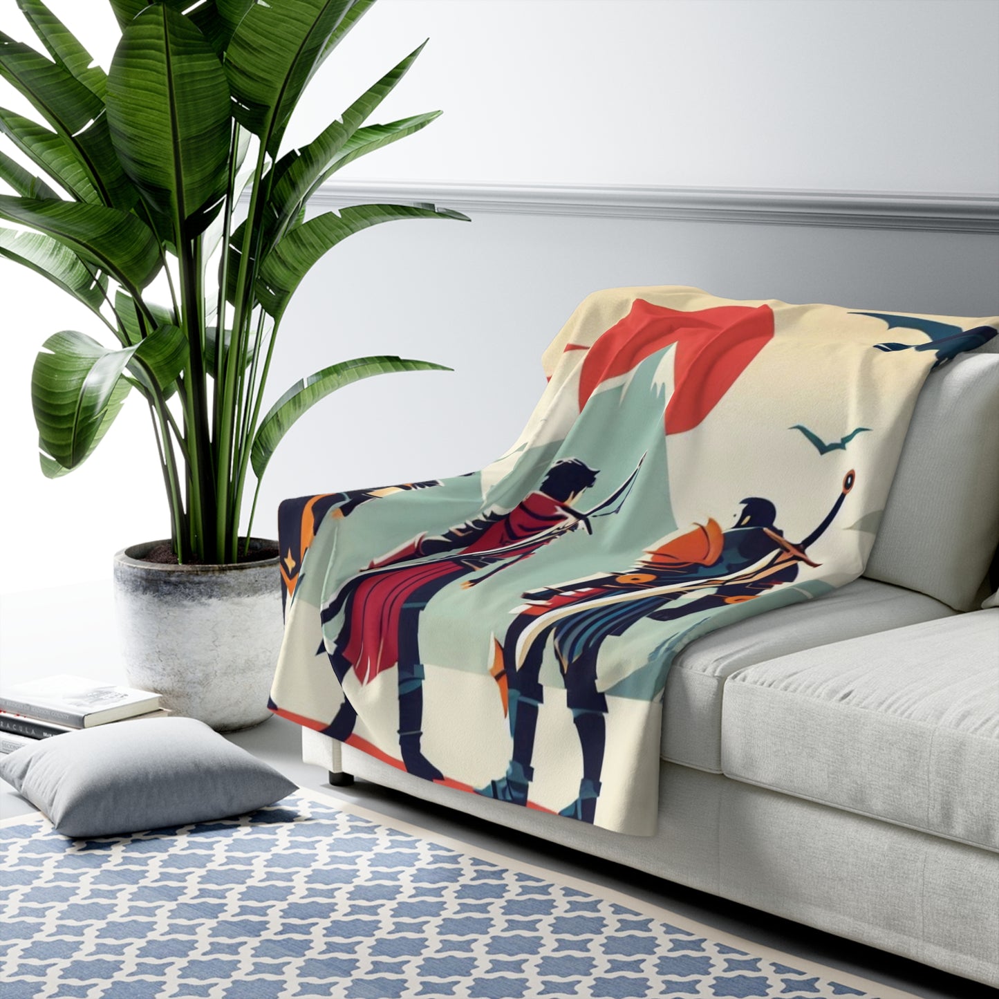 Frostback Mountains Sherpa Fleece Blanket