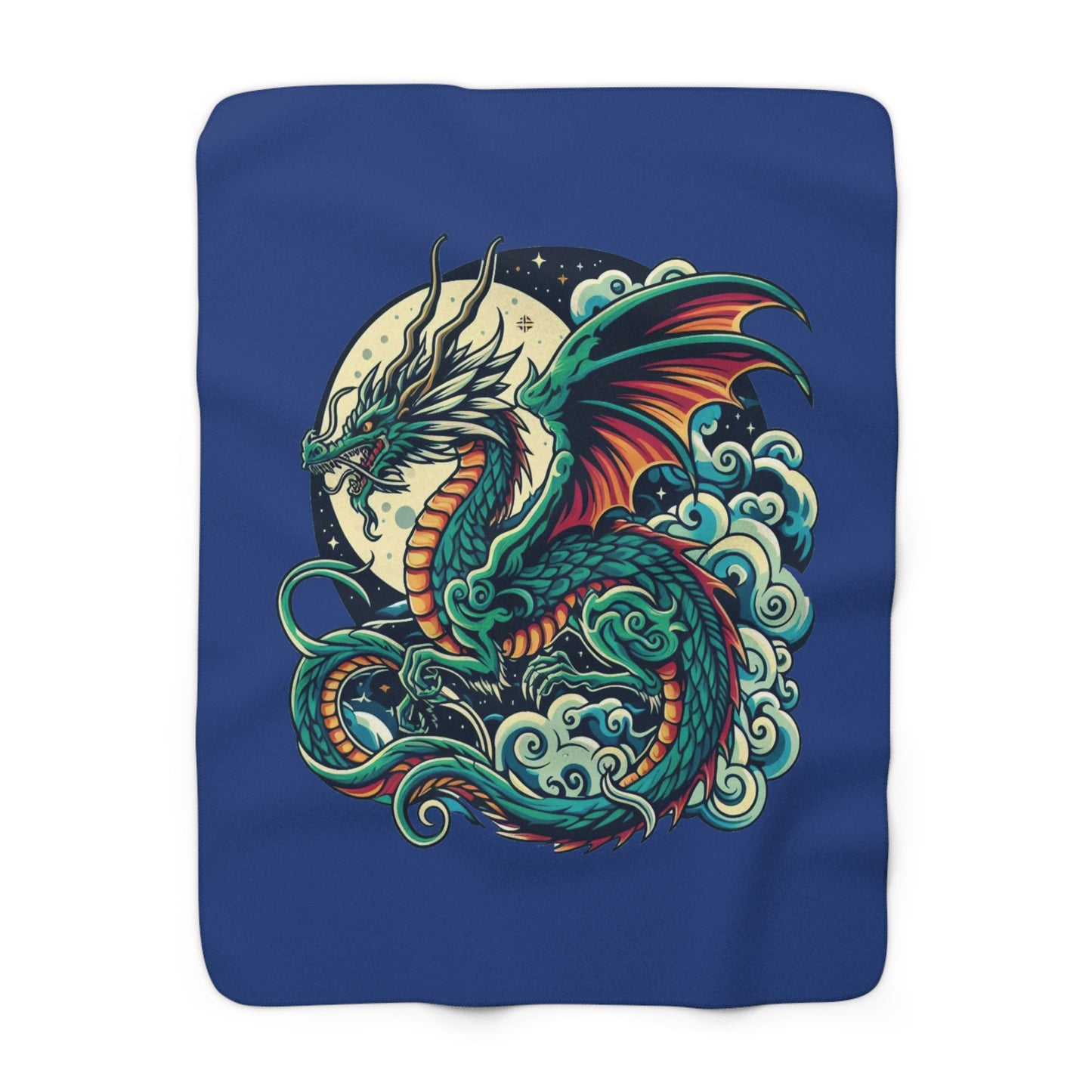 Cloud Dragon Sherpa Fleece Blanket