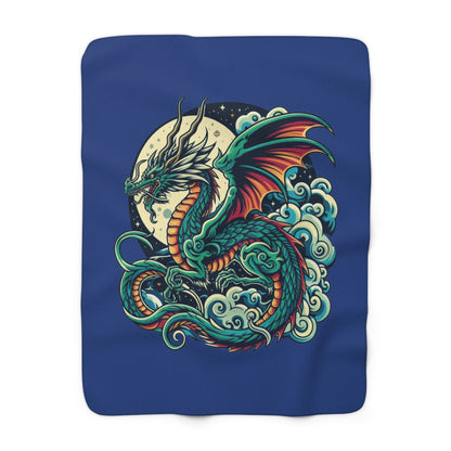 Cloud Dragon Sherpa Fleece Blanket