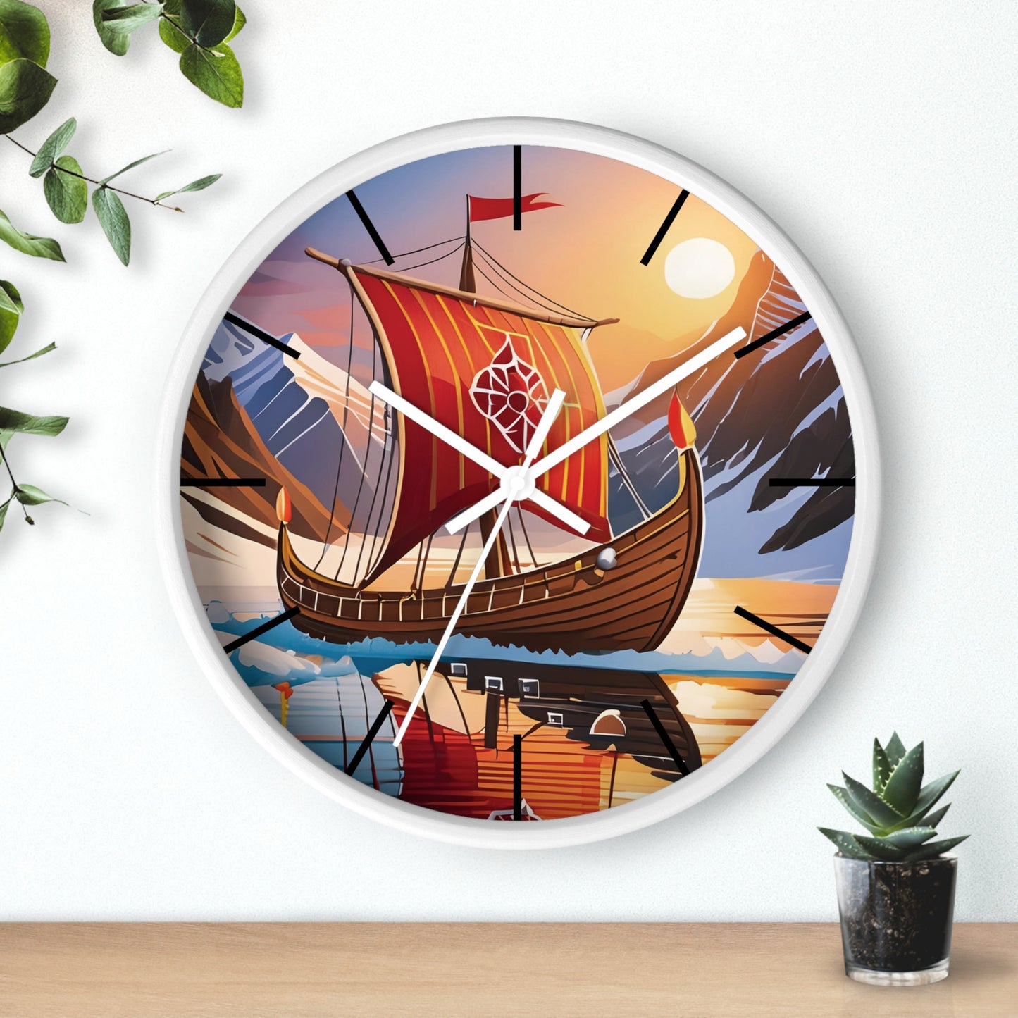 Viking Ship Wall Clock