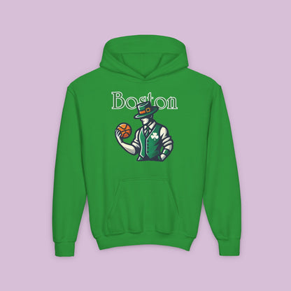Boston Basketball Youth Hoodie
