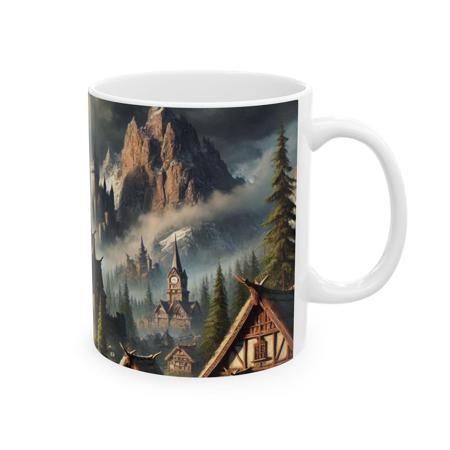Mountain Village Mist Ceramic Mugs (11oz\15oz)