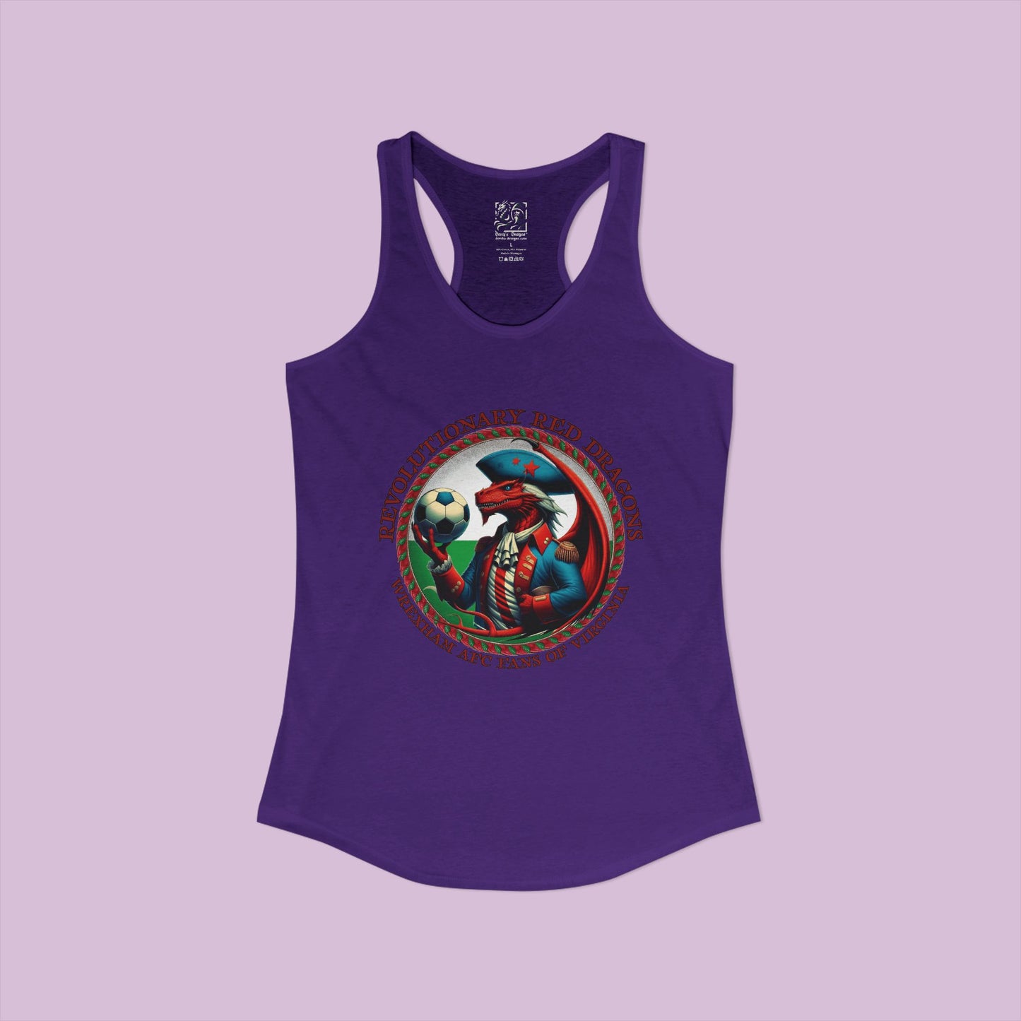 Revolutionary Red Dragons Crest Women's Racerback Tank - Alternative