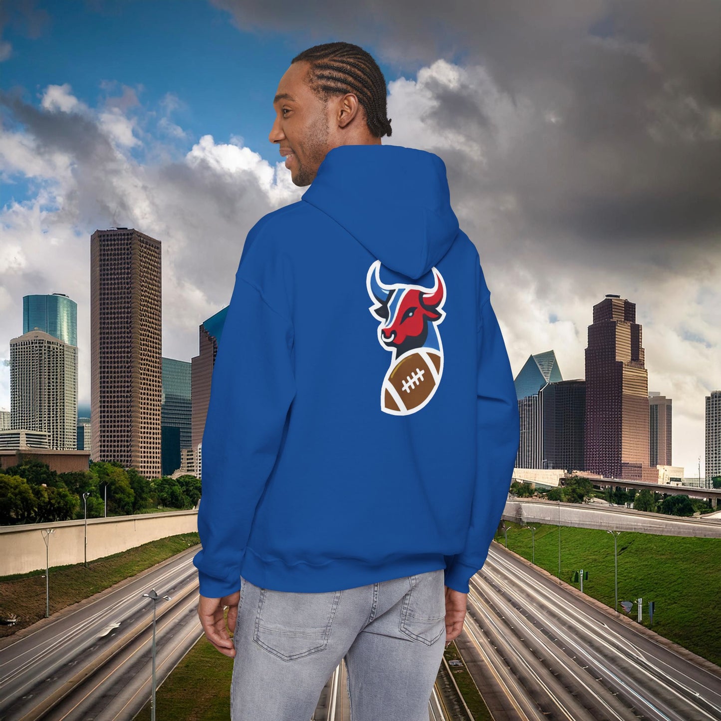 Houston Bull Football Hoodie